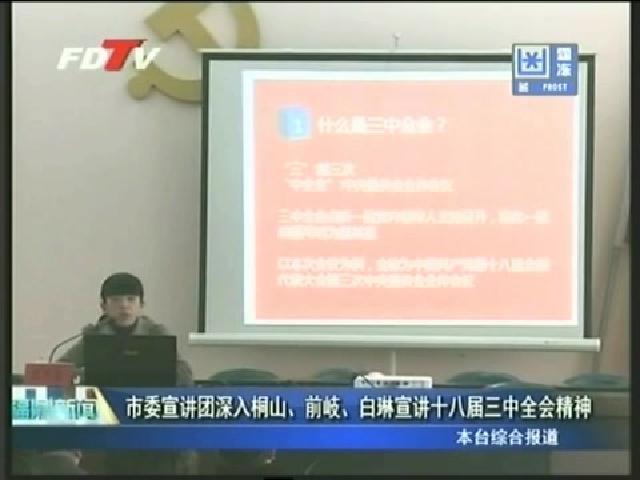 市委宣讲团深入桐山、前岐、白琳宣讲十八届三中全会精神