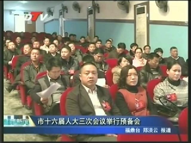 市十六届人大三次会议举行预备会