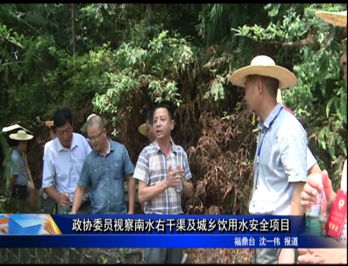 政协委员视察南水右干渠及城乡饮用水安全项目