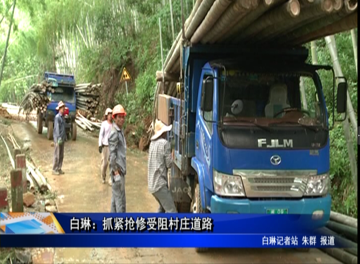 白琳：抓紧抢修受阻村庄道路