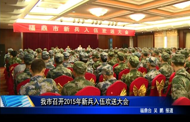 我市召开2015年新兵入伍欢送大会