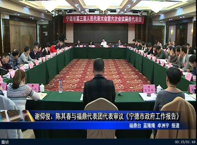 谢仰俊、陈其春与福鼎代表团代表审议《宁德市政府工作报告》