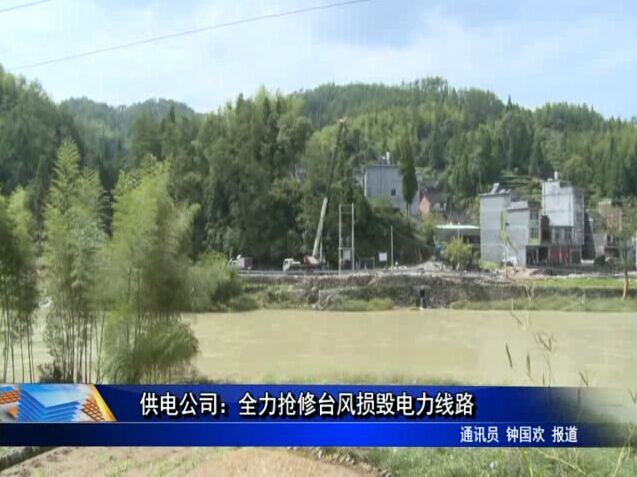 供电公司：全力抢修台风损毁电力线路