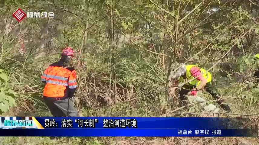 贯岭：落实“河长制” 整治河道环境